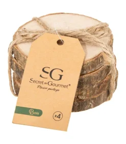 Komplet 4 okrągłych podstawek Ecorce * Secret de Gourmet New