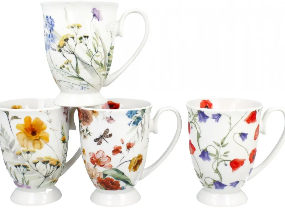 Komplet 4 porcelanowych kubków royal CELEBRATE TODAY * Duo