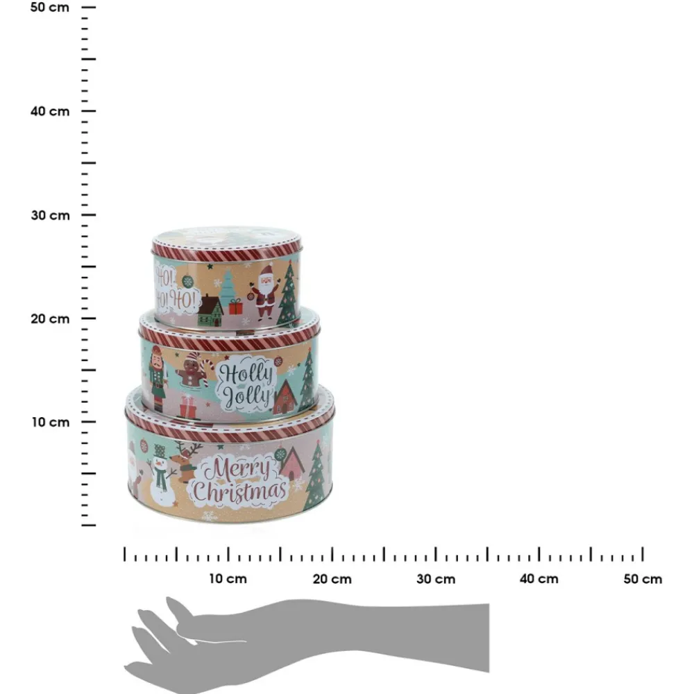 Komplet puszek świątecznych 3 sztuki * Excellent Houseware Best