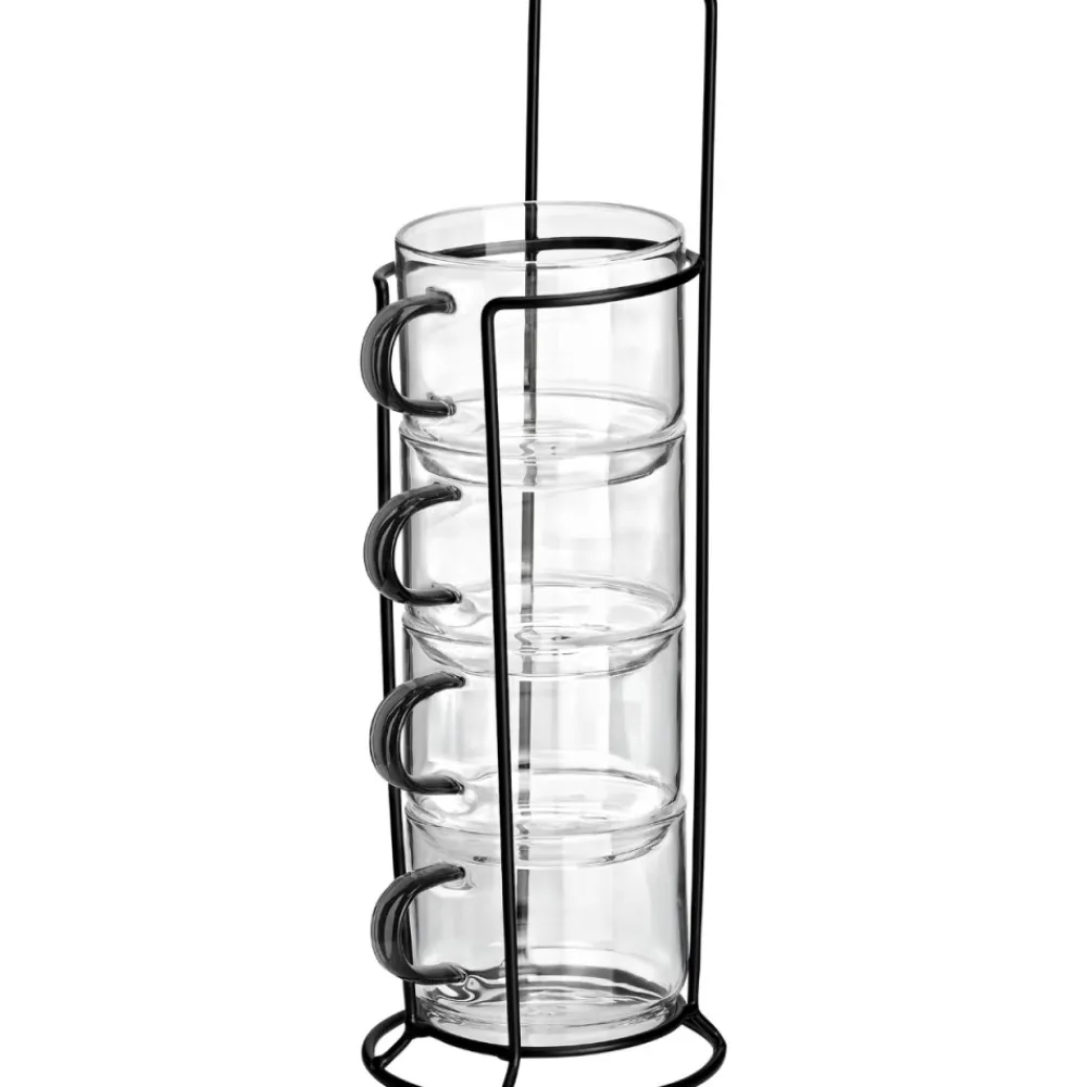 Komplet szklanek w stojaku 210 ml 4 szt. * Estia Outlet