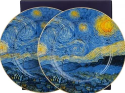 Komplet 2 talerze deserowe Van Gogh Starry Night 19,2 cm * Duo Hot