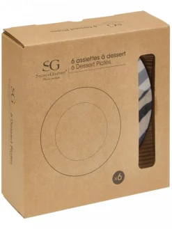 Komplet 6 talerzy deserowych 19 cm Umami Stripe * Secret de Gourmet Outlet