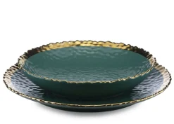Komplet 8 talerzy Kati Green Gold * HowHomely Sale