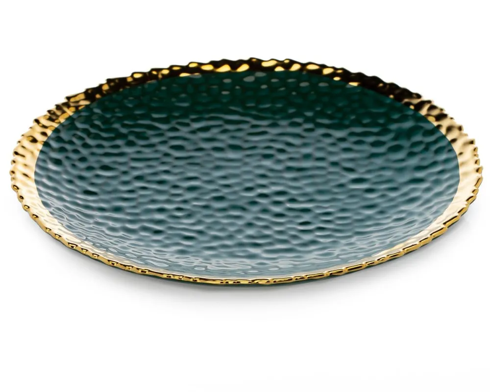 Komplet 8 talerzy Kati Green Gold * HowHomely Sale