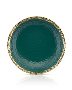 Komplet 2 talerzy Kati Green Gold - mały * HowHomely Discount