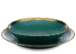 Komplet 2 talerzy Kati Green Gold - mały * HowHomely Discount