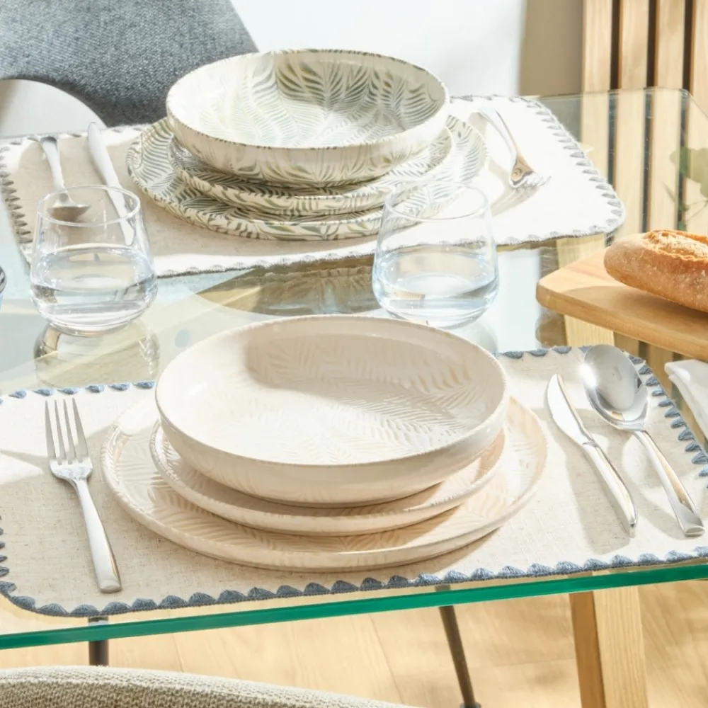 Komplet 6 talerzy obiadowych Gina 28 cm kremowy * Secret de Gourmet Outlet