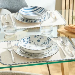 Komplet 6 talerzy obiadowych Umami 26 cm kwiaty * Secret de Gourmet Online