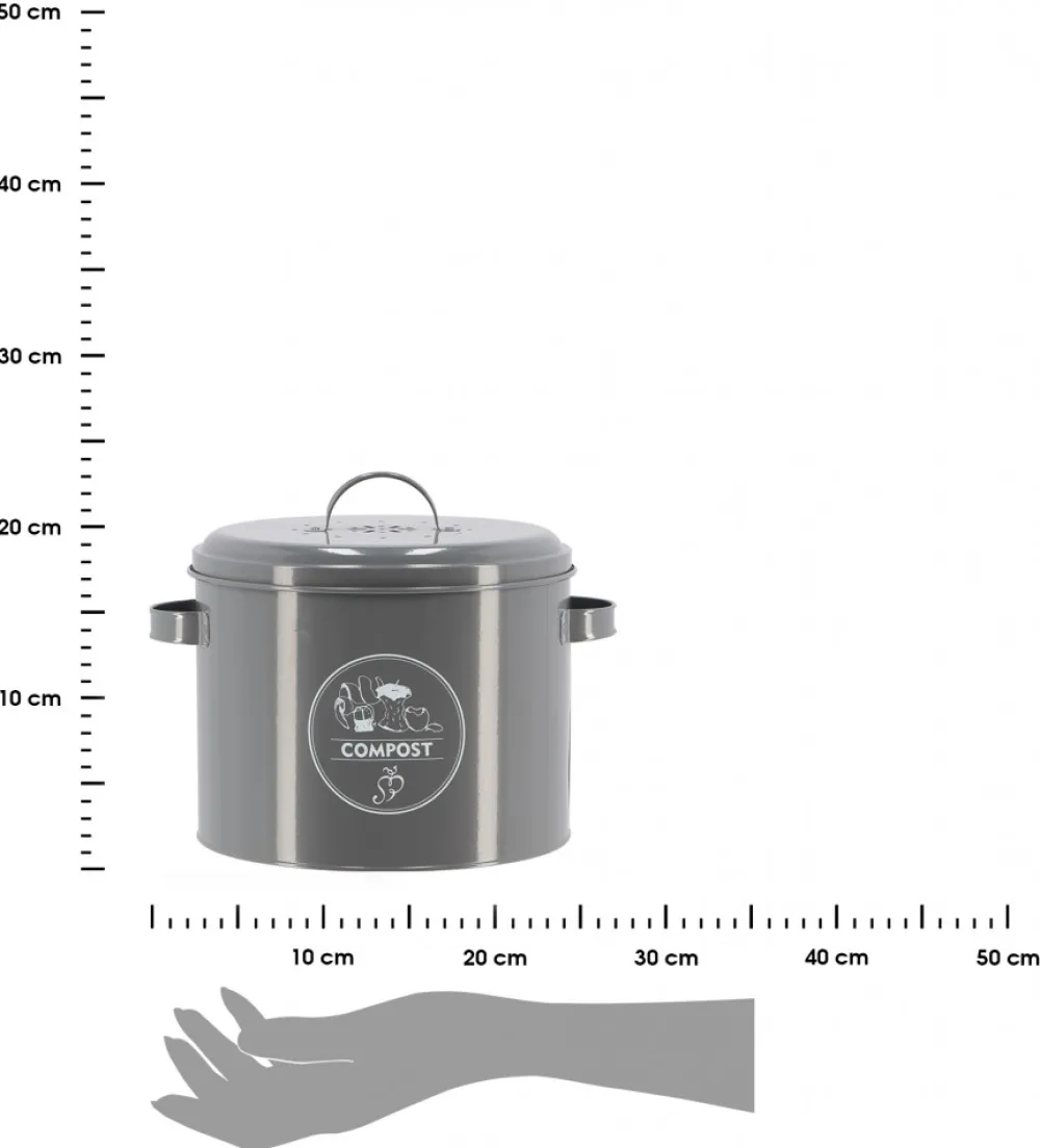 Kompostownik kuchenny z filtrem szary * Esschert Design Sale