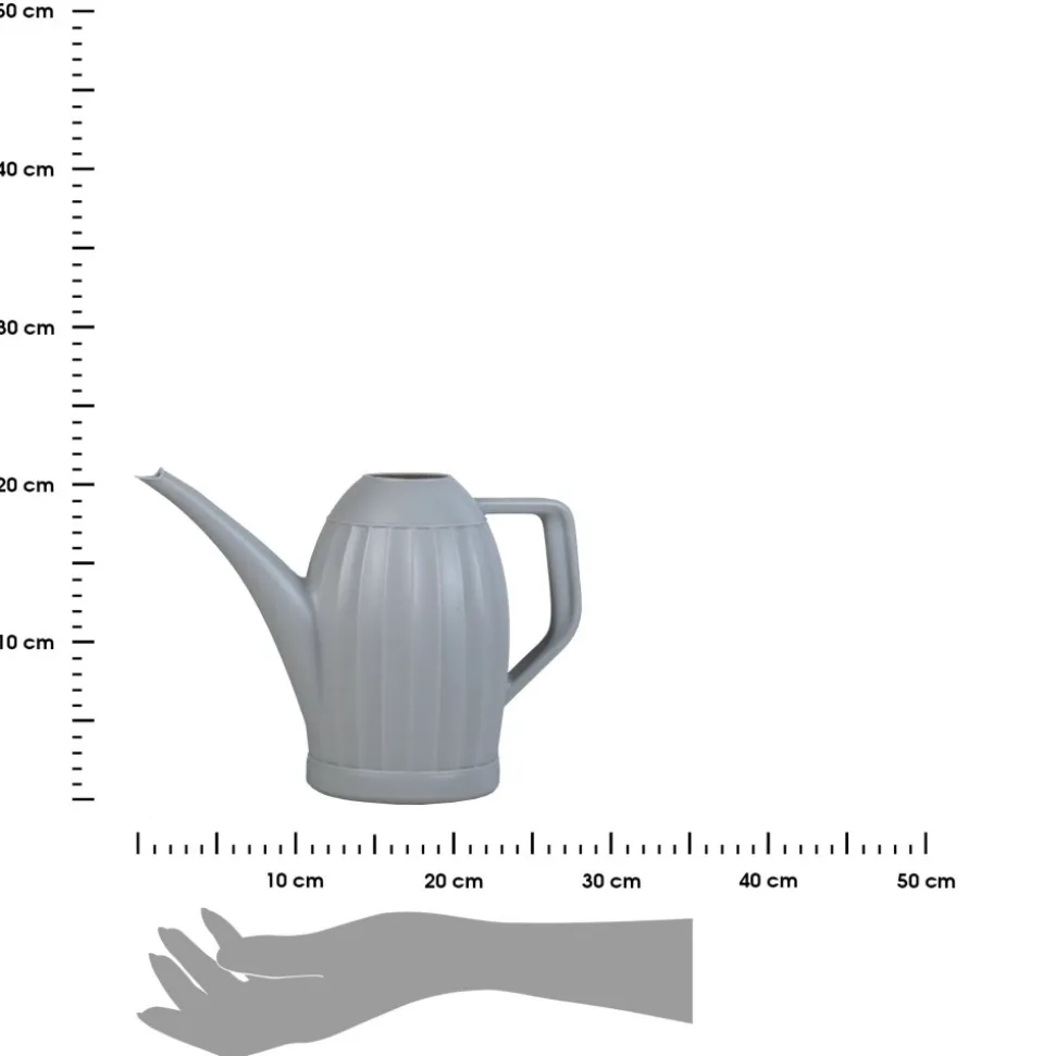 Konewka do podlewania roślin Ribbed srebrna