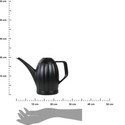 Konewka do podlewania roślin Ribbed czarna