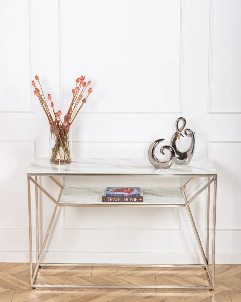 Konsola Farasin Silver White 120 cm