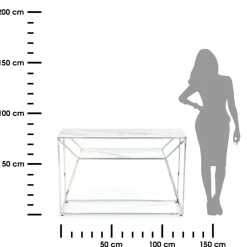 Konsola Farasin Silver White 120 cm