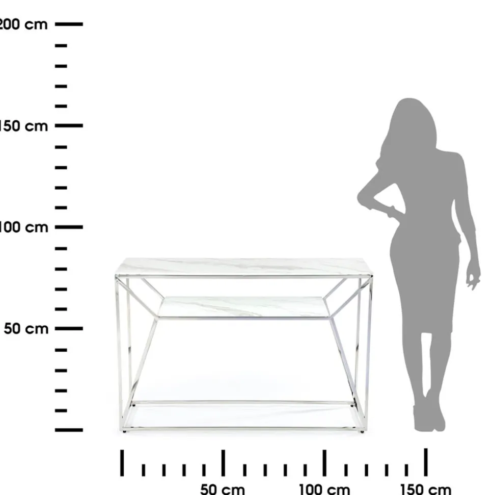 Konsola Farasin Silver White 120 cm