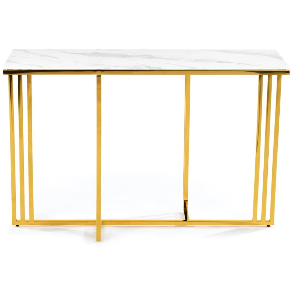 Konsola Amagat Gold White 120 cm * HowHomely Sale