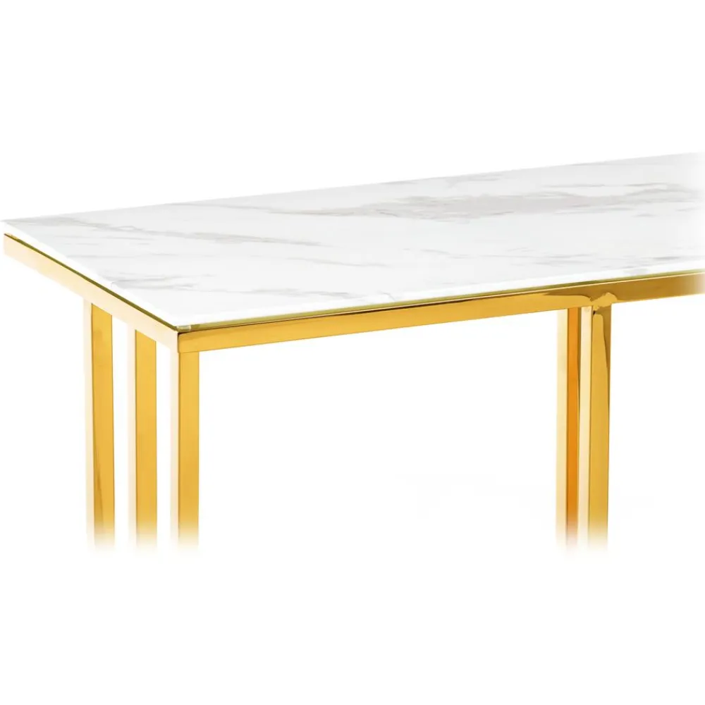 Konsola Amagat Gold White 120 cm * HowHomely Sale