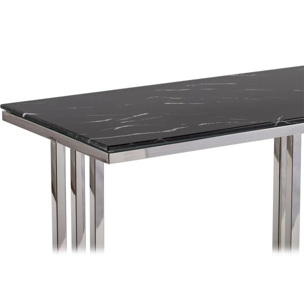 Konsola Amagat Silver Black 120 cm * HowHomely