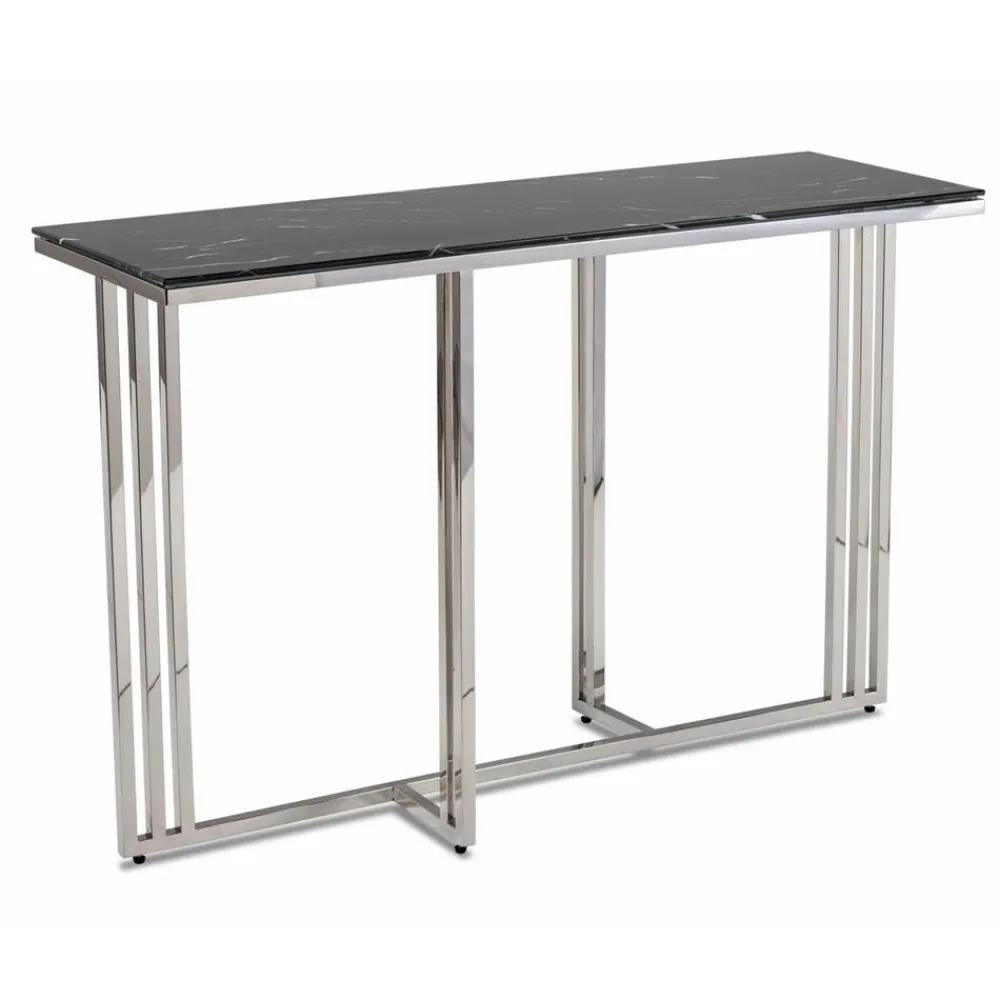 Konsola Amagat Silver Black 120 cm * HowHomely