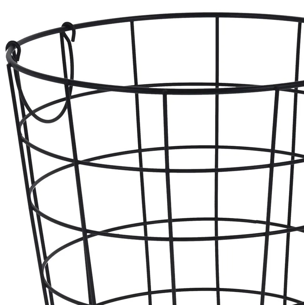 Kosz metalowy czarny druciak 29 cm