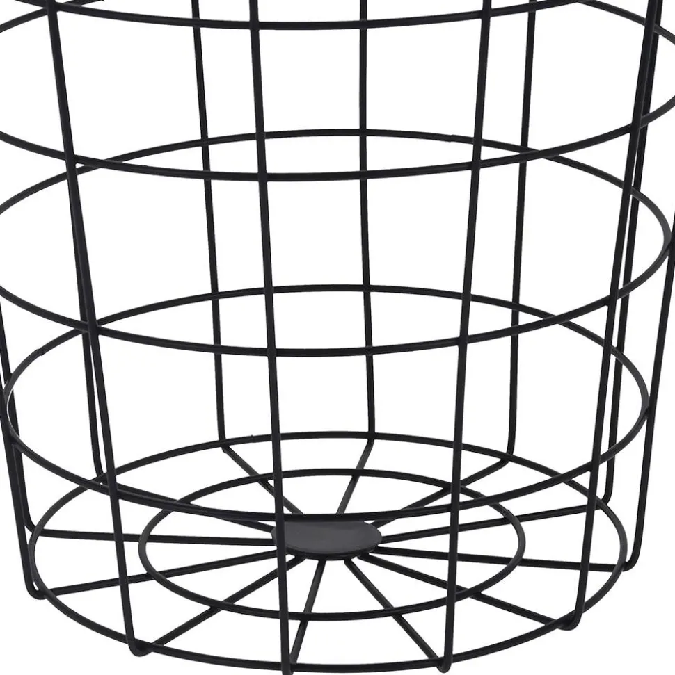 Kosz metalowy czarny druciak 29 cm