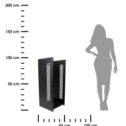 Kosz na drewno z wyciętym wzorem Klucz 100 cm