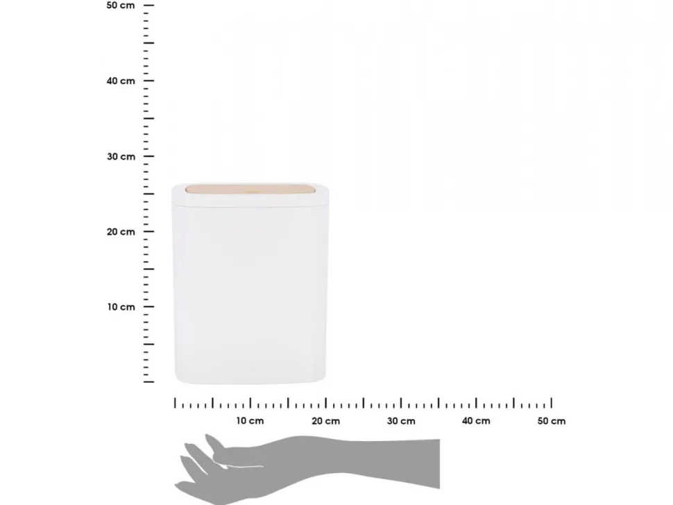Kosz na śmieci 5L matowy biały