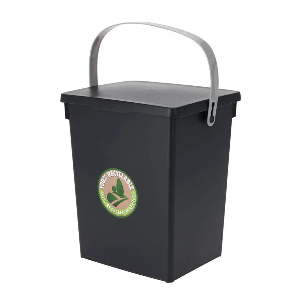 Kosz na śmieci z pokrywą antracyt 5,5 L