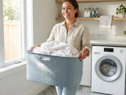 Kosz na pranie CURVER Softex turkusowy 45 l