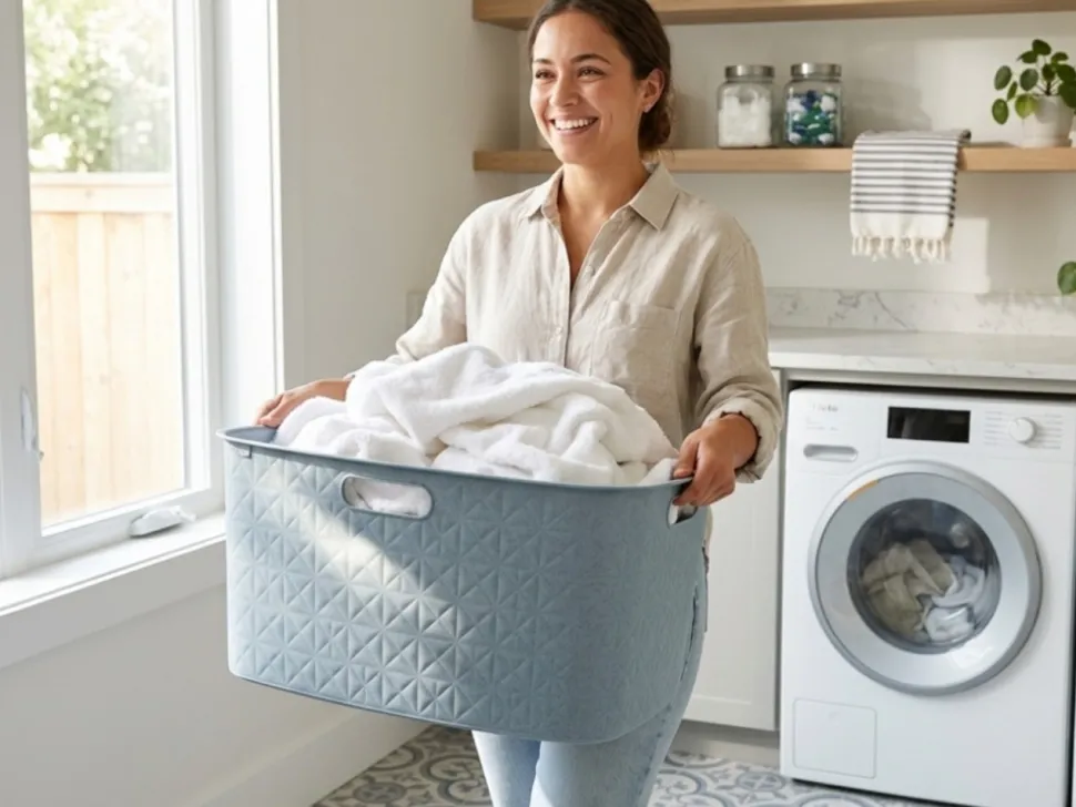 Kosz na pranie CURVER Softex turkusowy 45 l