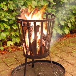 Kosz ogrodowy na ognisko okrągły h57,5 cm