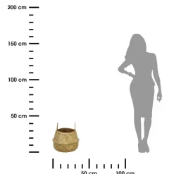 Kosz z trawy morskiej naturalny 40 cm