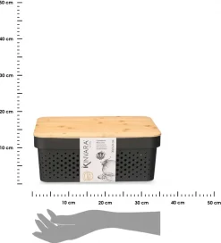 Kosz do przechowywania 14 cm czarny * KINVARA Best