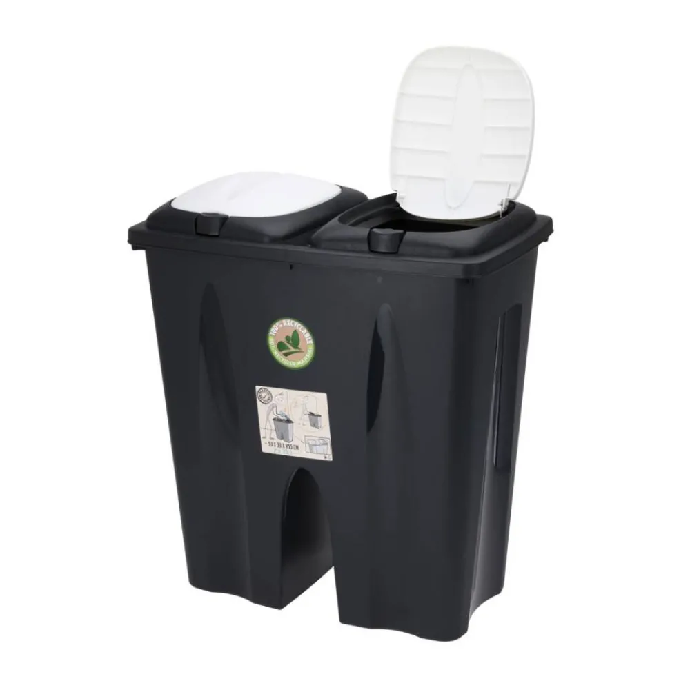 Kosz na śmieci do segregacji 2x25L * H&S Decoration New
