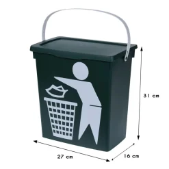 Kosz na śmieci zielony Bio 12 L * H&S Decoration