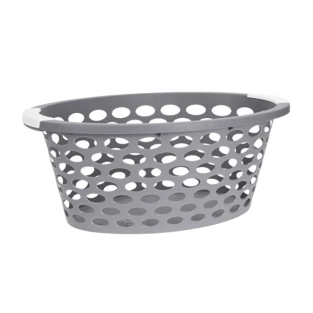 Kosz na pranie z rączkami szary 27L * Storage Solutions New