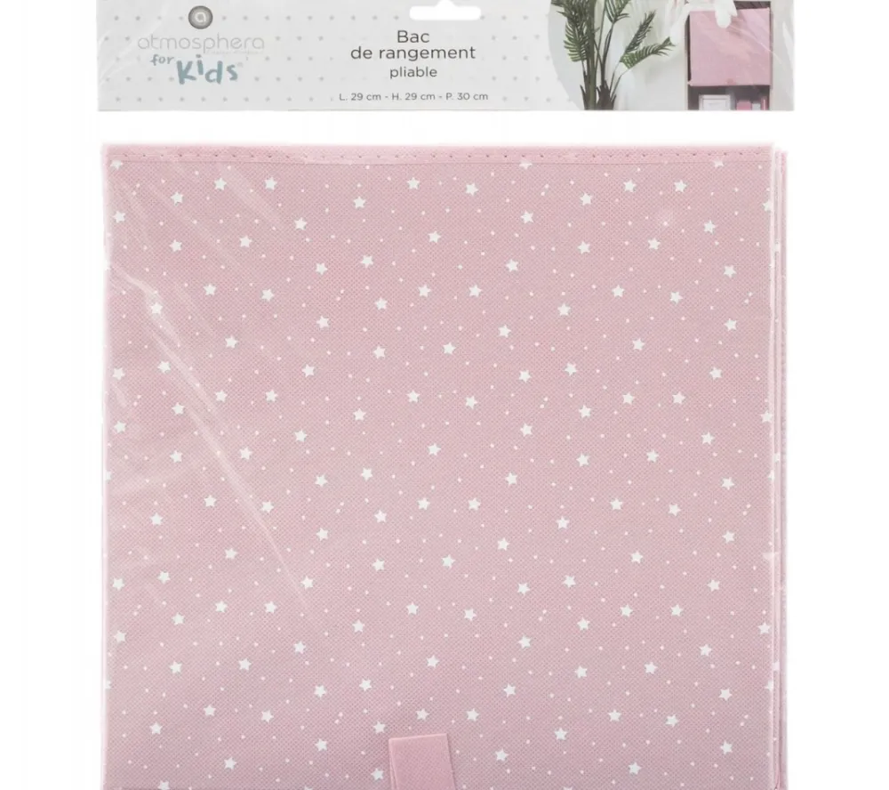 Kosz tekstylny na zabawki Pink Stars * Atmosphera Hot
