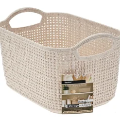 Koszyk do przechowywania beżowy 24x16xh14 cm * Storage Solutions Outlet