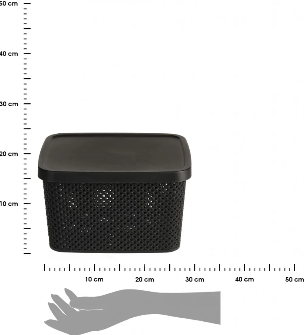 Koszyk do przechowywania czarny 27 cm * Storage Solutions Best