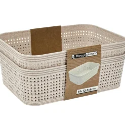 Koszyki do przechowywania 2 szt beżowe 19x13x6 cm * Storage Solutions Hot