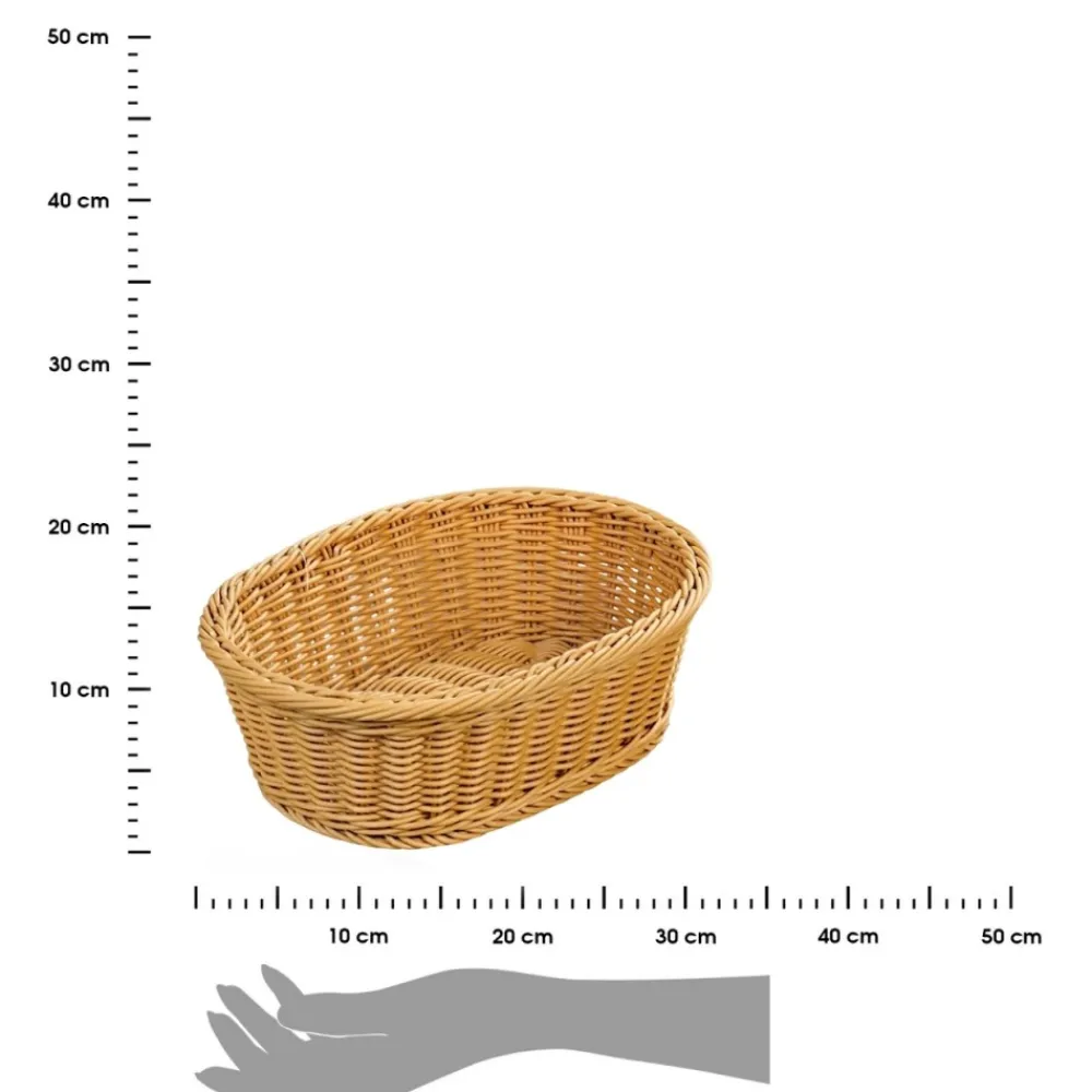 Koszyk na pieczywo i owoce beżowy do serwowania 29x23xh9,5cm * Kesper Online