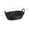Koszyk na pieczywo i owoce czarny z uchwytami 29x18x13 cm * Kesper