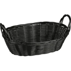 Koszyk na pieczywo i owoce czarny z uchwytami 29x18x13 cm * Kesper