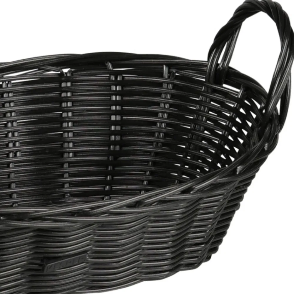 Koszyk na pieczywo i owoce czarny z uchwytami 29x18x13 cm * Kesper