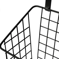 Koszyk wiszący metalowy na drzwi czarny h28cm * HowHomely Sale