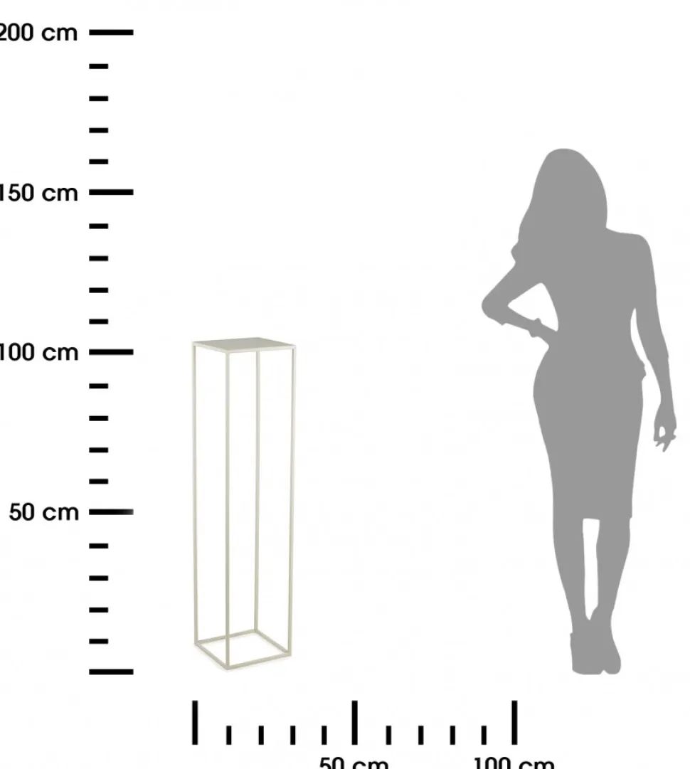 Kremowy kwietnik stojący 100 cm