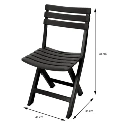 Krzesło ogrodowe składane antracyt