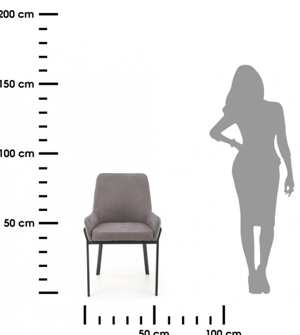 Krzesło tapicerowane K-439 ciemny popiel