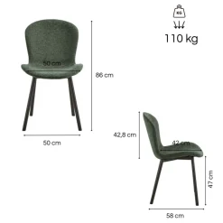 Krzesło do jadalni leśna zieleń Esra * Actona Outlet