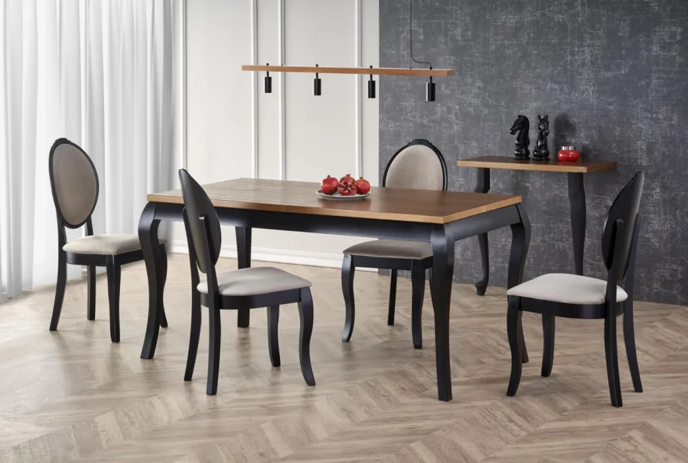 Krzesło drewniane Velo Black beżowe * Halmar Clearance