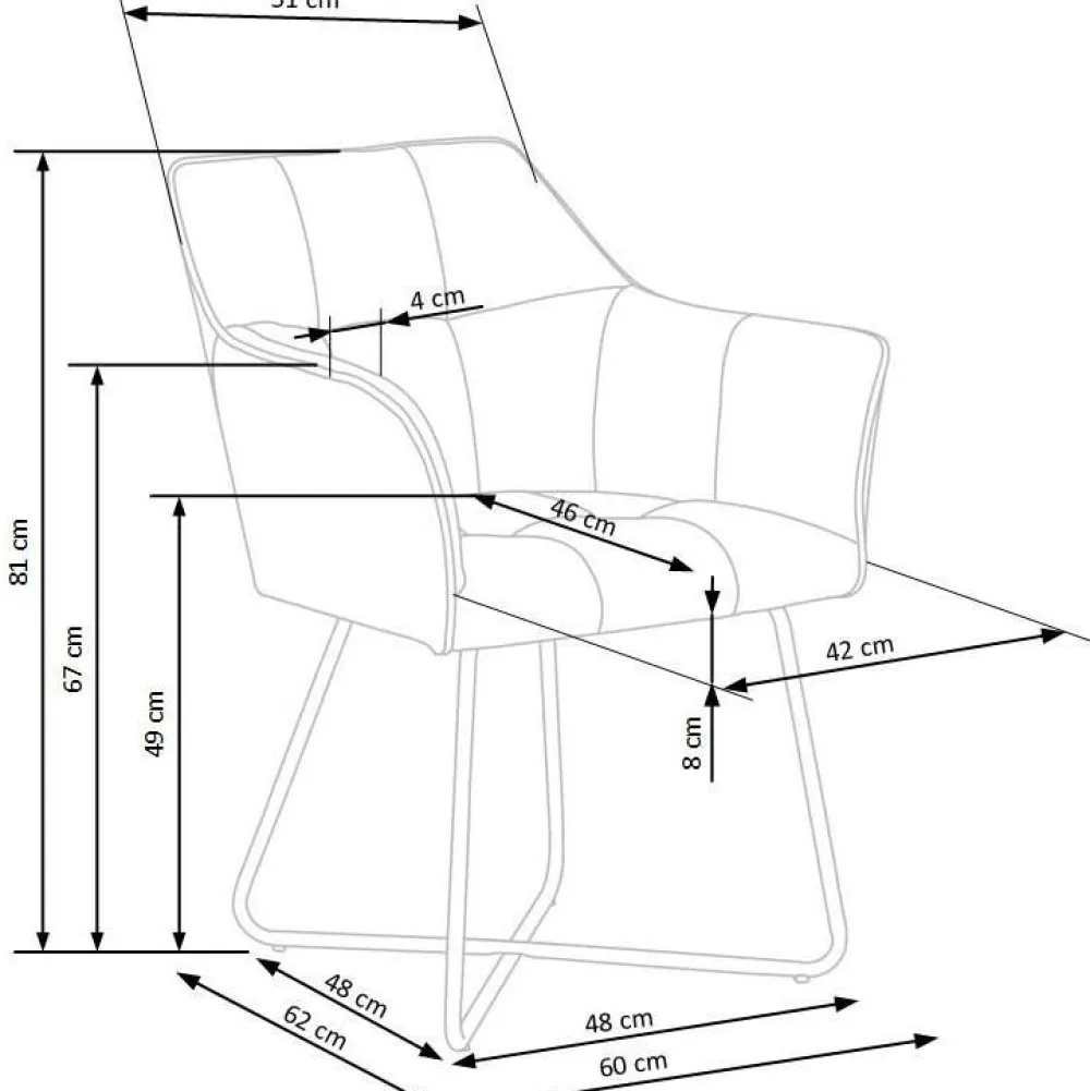 Krzesło K377 popielate * Halmar Outlet